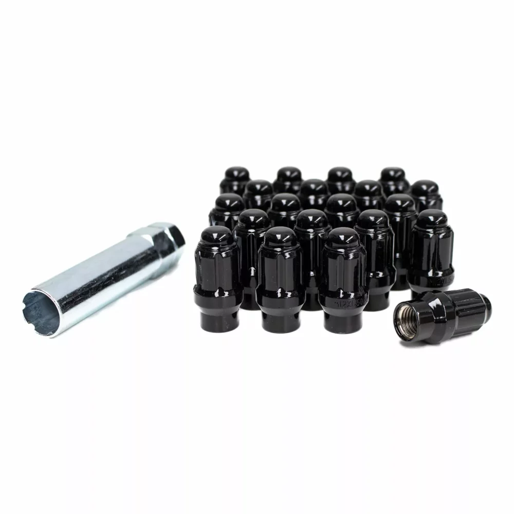 M12X1.5 Black Acorn ET Bulge Spline Lug Nut Kit 20pcs - 5 lug