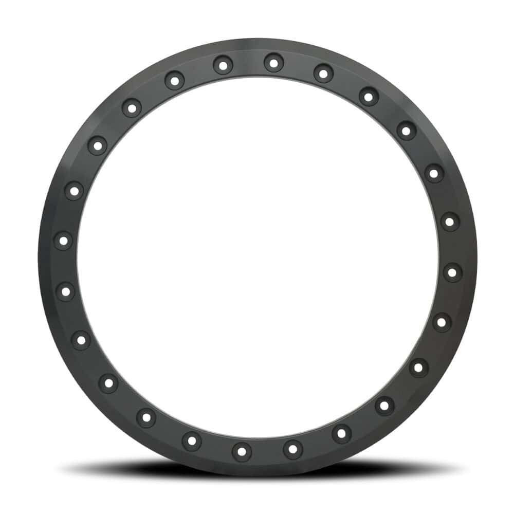 17" FORGED 24 HOLE BEADLOCK RINGS - BLACK E-COAT FINISH - Satin Black